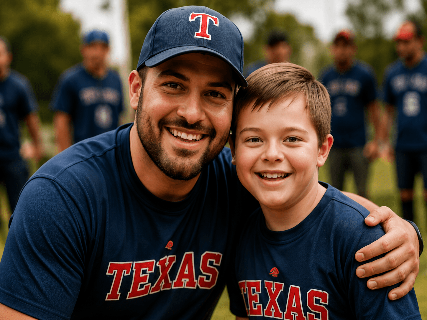 Team TEXAS athlete high-fiving coach